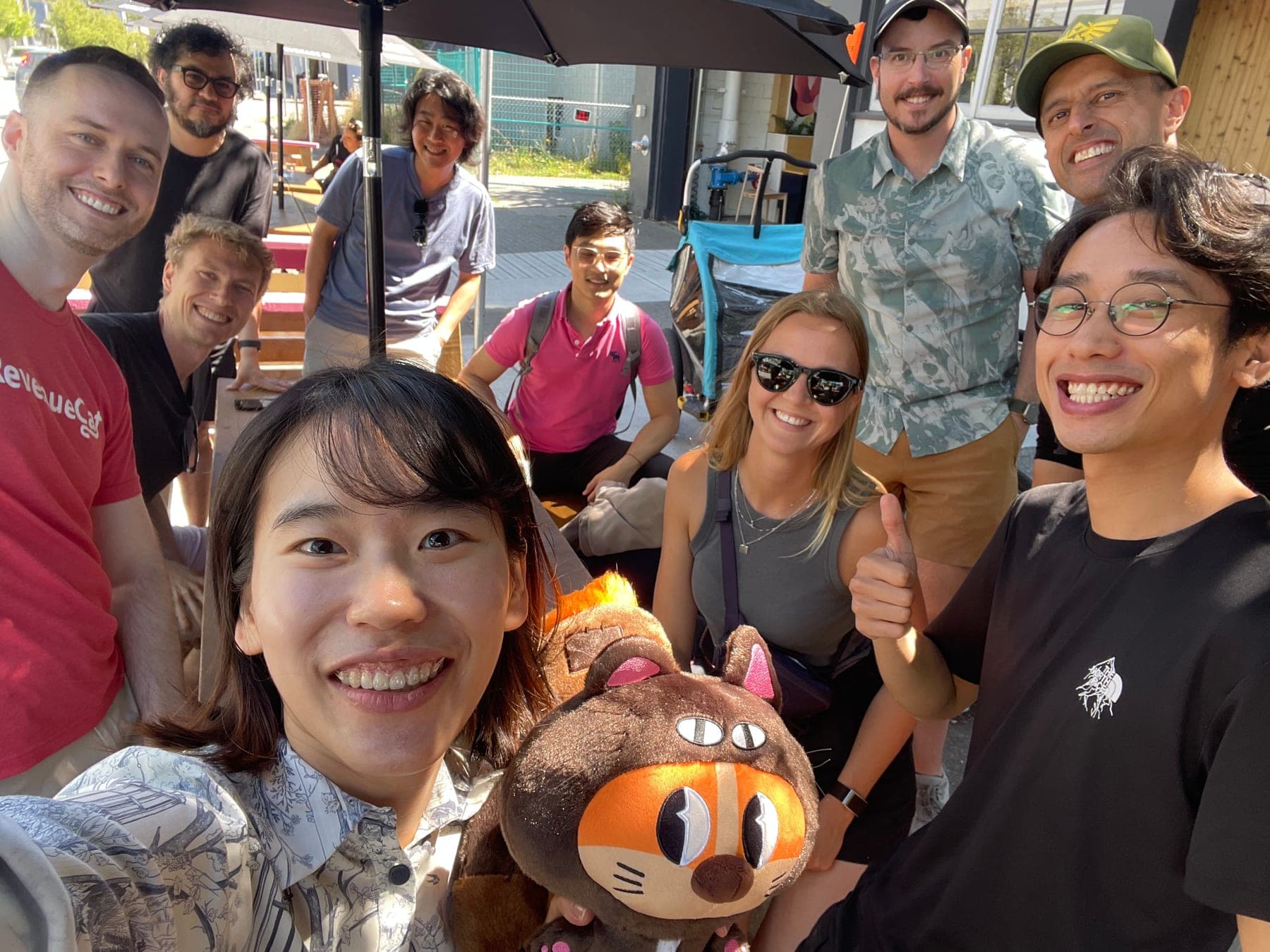 Outdoor group photo from a Vancouver Shipaton 2025 community meetup.